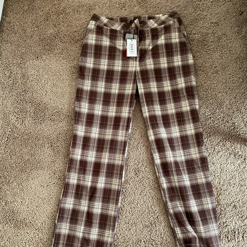 Plaid Women’s Pants. Cider. Size Medium. Never worn.